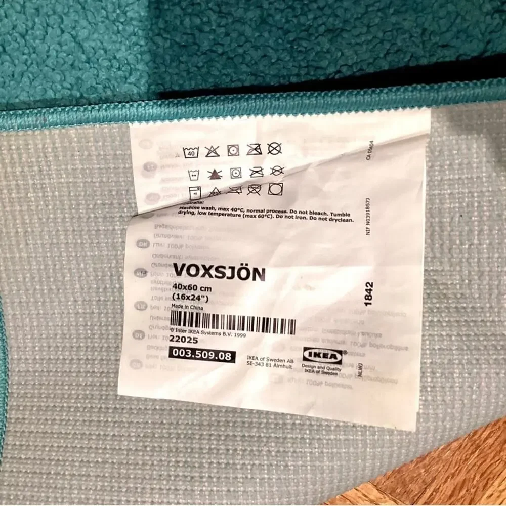 NWOT IKEA VOXSJON Bath Mat - Turqoise